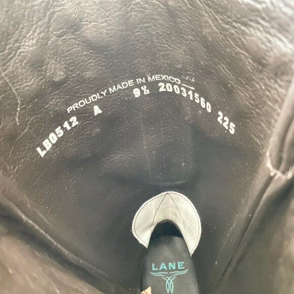 Lane CALYPSO Womens Cowboy Boots 9.5 White Western Cowgirl Mid Calf Pointed Toe - Picture 9 of 11